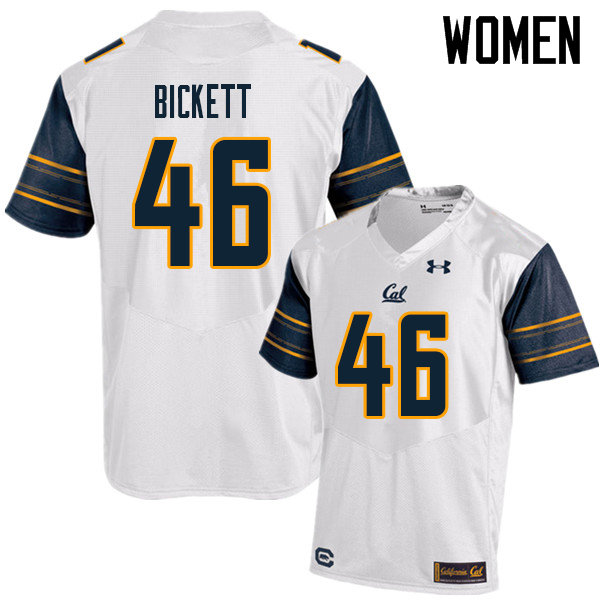 Women #46 Louie Bickett Cal Bears UA College Football Jerseys Sale-White - Click Image to Close